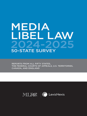 cover image of Media Libel Law (MLRC Members Only)